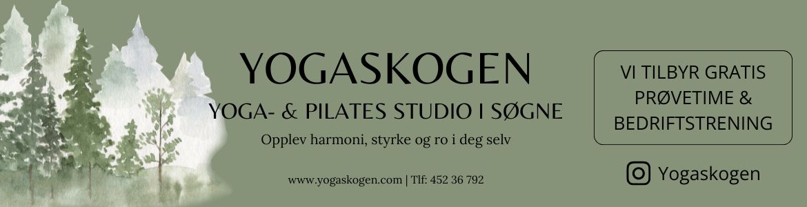 Yogaskogen stort banner