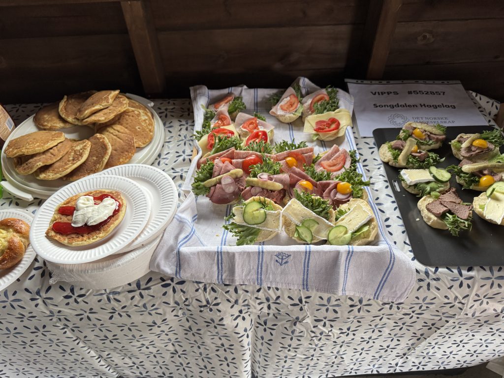 Glimt fra populært plantemarked 4 Godt utvalg var det også hva mat angikk.