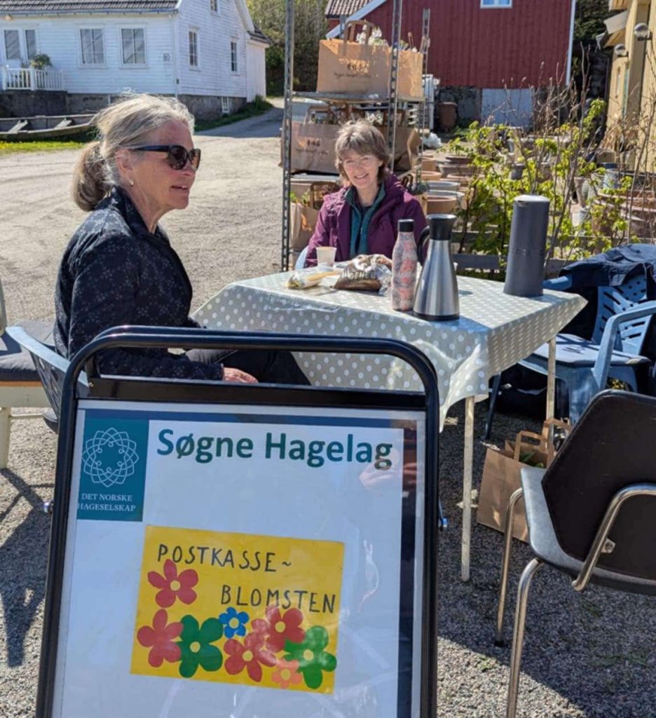 Postkasseblomstene på plass 1 Irene Karlsen, Anne Berit Fjeld og Sonja Albretsen Bakken