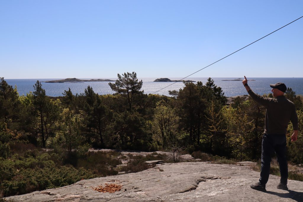 Friluftsparken i Søgne - Helleviga 13 - Her er også fantastisk utsikt over skjærgården, viser Magnus.