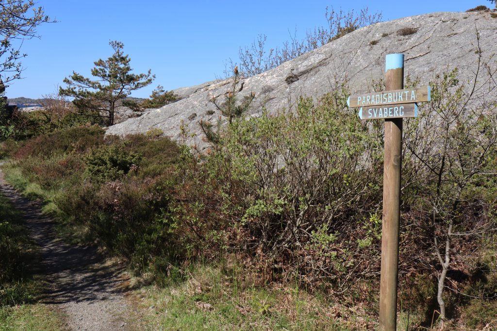 Merket sti til Paradisbukta