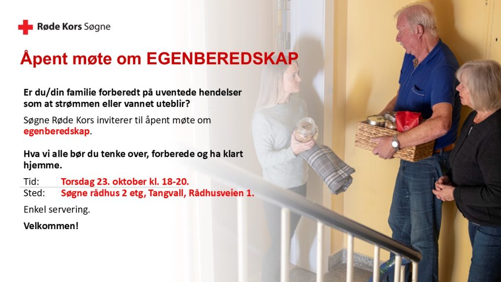 Åpent møte om egenberedskap 1 Egenberedskap