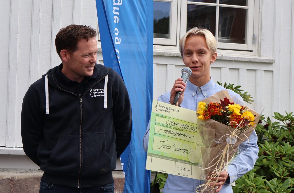 Hvem fikk stipend på Elvefestivalen? 2 Tobias Severinsen 16 år