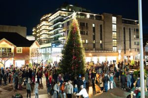 Tenning av julegrana på Tangvall 2025. Foto Gunstein Myre