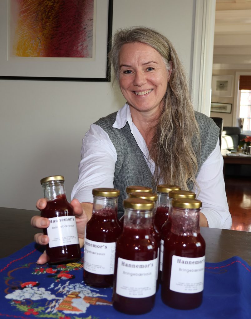 Hannemor´s oppskrift på bringebærsaus 1 Hannemors bringebærsaus
